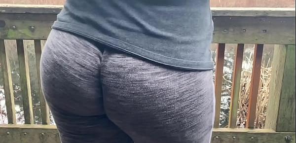  Succulent Booty Mom Has A Wedgie In Her Full Cheeks Outside